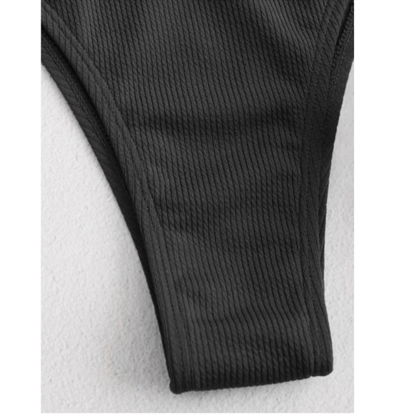 ZAFUL Ribbed High Leg Underwire Bikini - Picture 4 of 5